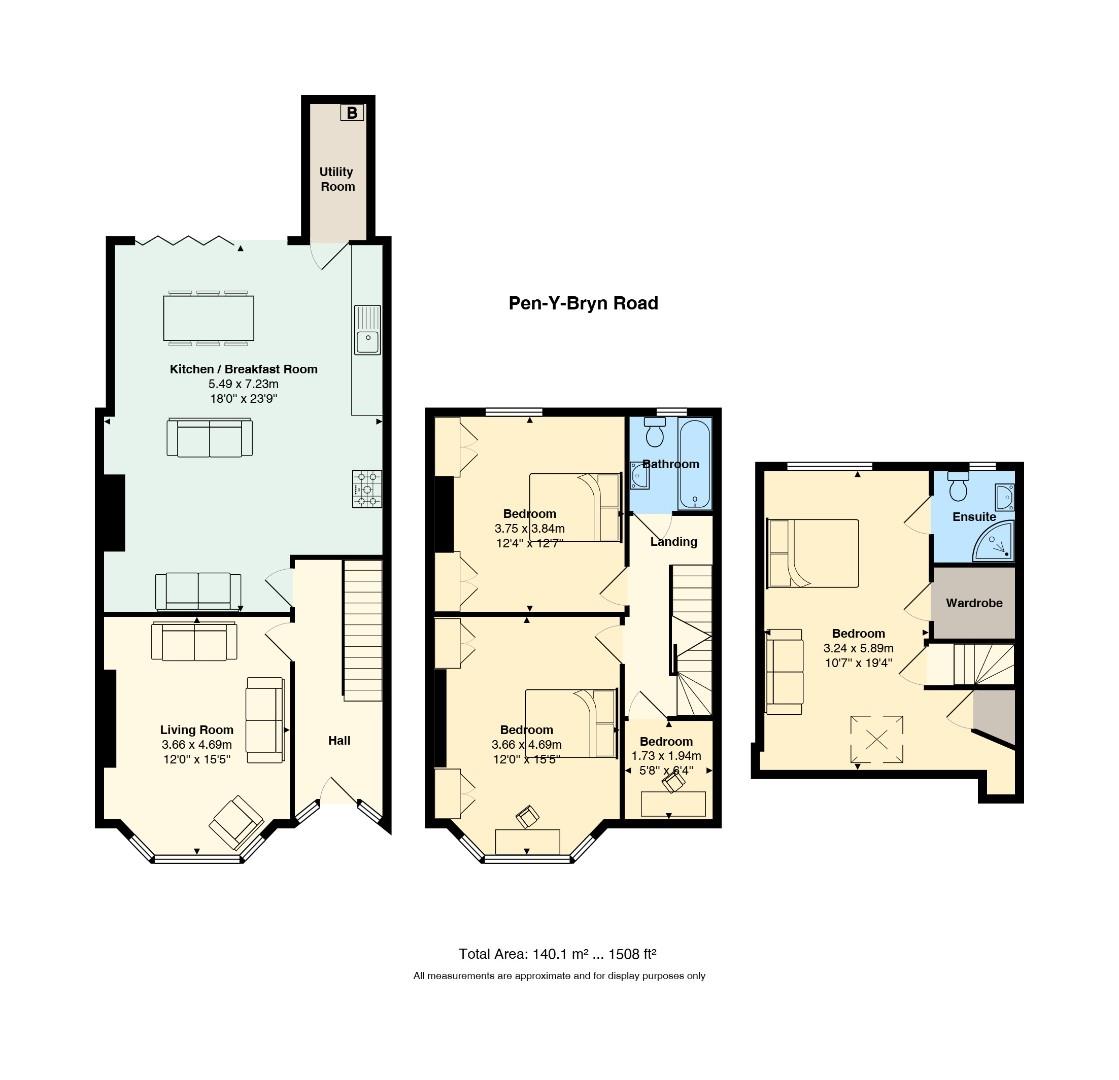 Floorplan for Pen-Y-Bryn Road, Gabalfa, Cardiff
